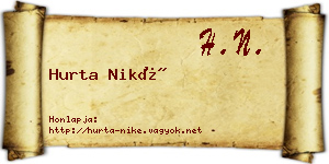 Hurta Niké névjegykártya